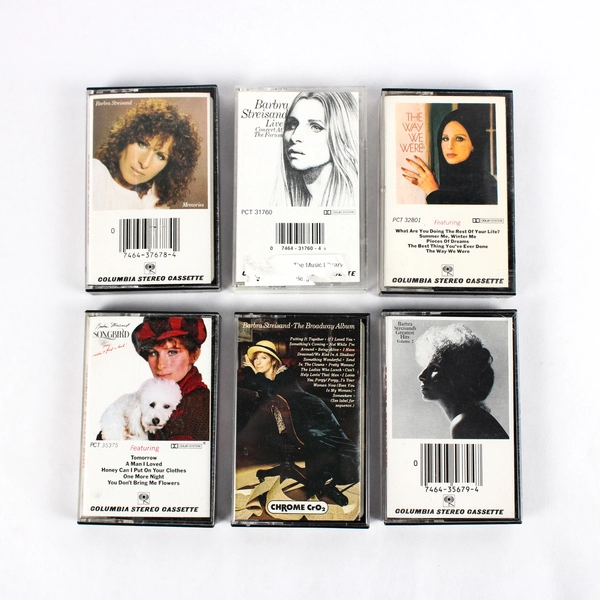 Lot of 6 Barbra Streisand Cassette Tapes Greatest Hits Live Concert