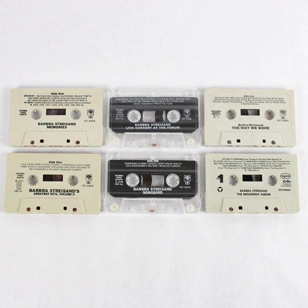 Lot of 6 Barbra Streisand Cassette Tapes Greatest Hits Live Concert