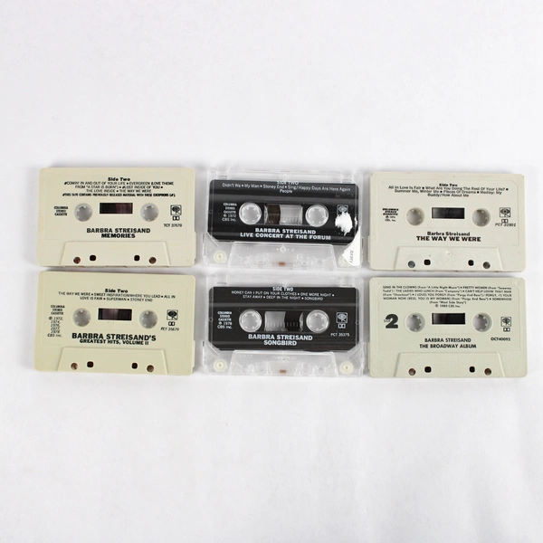 Lot of 6 Barbra Streisand Cassette Tapes Greatest Hits Live Concert