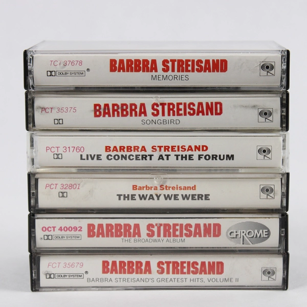 Lot of 6 Barbra Streisand Cassette Tapes Greatest Hits Live Concert