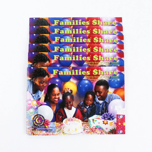 Lot of 6 Families Share by Rozanne Lanczak Williams 1996 Emergent Readers