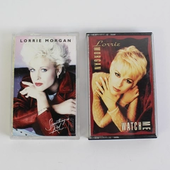 Lot of 2 Cassette Tapes by Lorrie Morgan Watch Me Something in Red