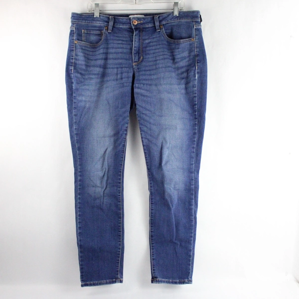 Sonoma Medium-Wash Blue Cotton Blend Skinny Jeans Women's Size 14