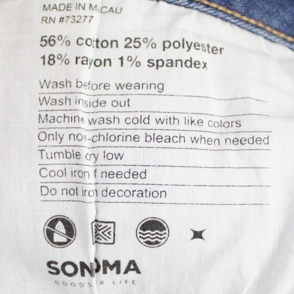 Sonoma Medium-Wash Blue Cotton Blend Skinny Jeans Women's Size 14