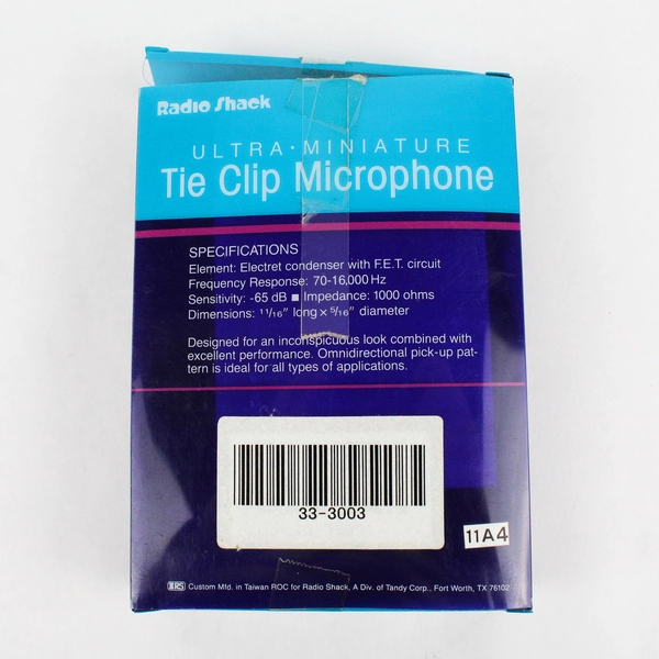 Radio Shack Ultra Mini Tie Clip Microphone
