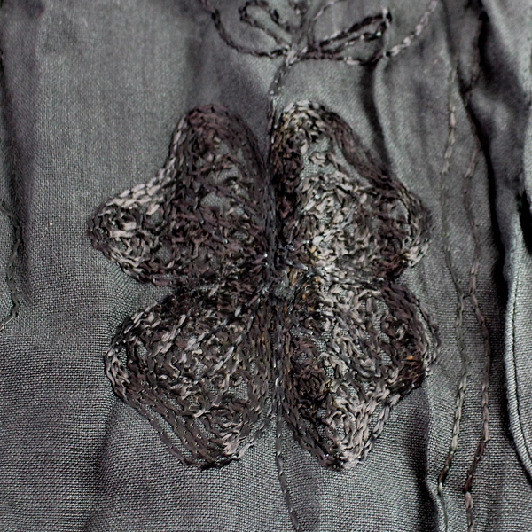 Milan Black & Yellow Tie-Dye Embroidered Dress Women's Free Size, Good Condition