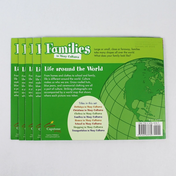 Lot of 5 Families in Many Countries by Heather Adamson 2008 PB - Pre-owned