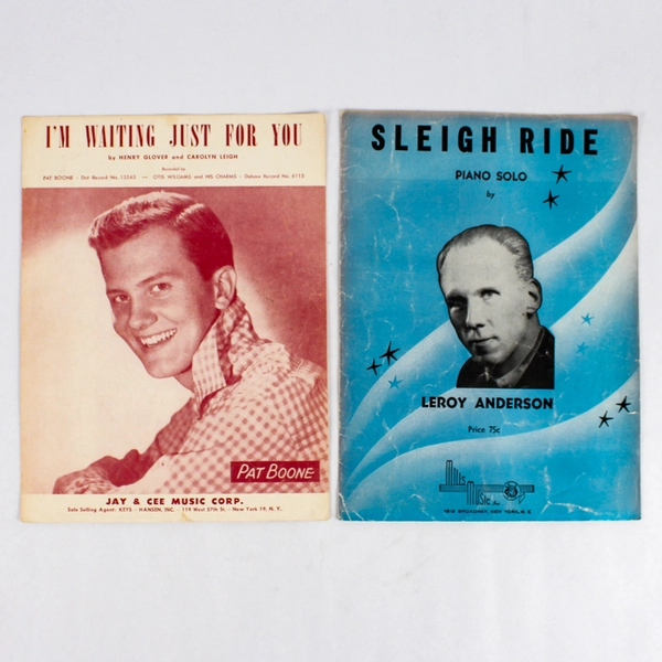 Lot Of 4 Vintage Sheet Music 1948 to 1956 Featuring Love Me Tender Sleigh Ride