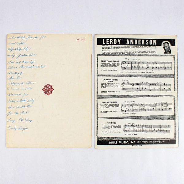 Lot Of 4 Vintage Sheet Music 1948 to 1956 Featuring Love Me Tender Sleigh Ride