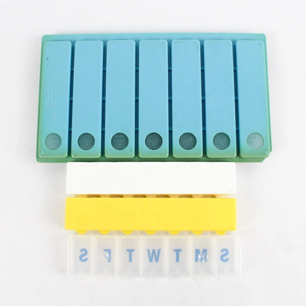 Lot of 4 Weekly Daily Pill Box Medication Organizers