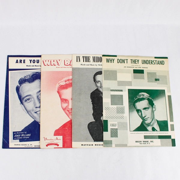 Lot Of 4 Vintage Sheet Music 1957 Featuring In The Middle Of An Island