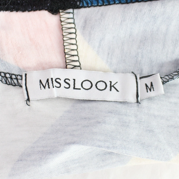 MissLook Multicolored Striped Open-Front Cardigan Women's Size M, Pre-Owned