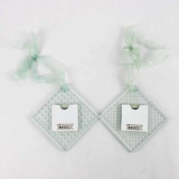 Lot of 2 Ganz Glass Photo Holder Ornaments