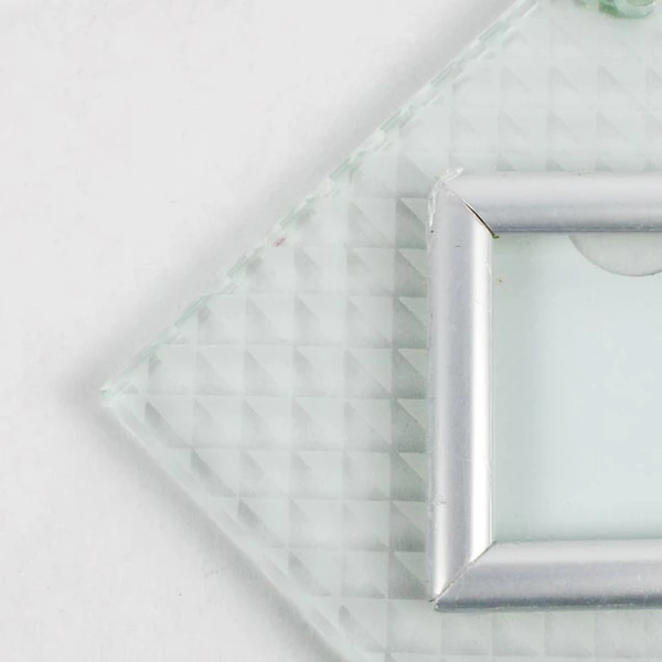 Lot of 2 Ganz Glass Photo Holder Ornaments