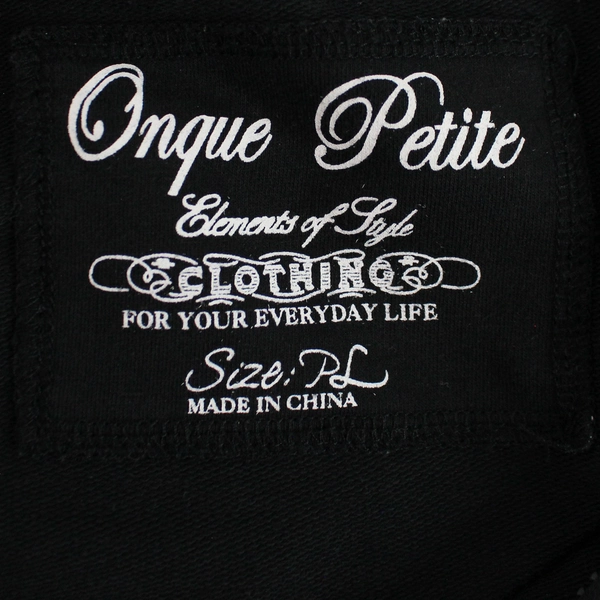 Onque Petite Black Sequin Full-Zip Jacket Women's Large, Pre-Owned, Chic Style