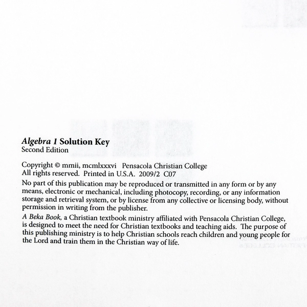 Lot Of 4 A Beka Books For Teachers in Health Algebra 1 and Science Paperback