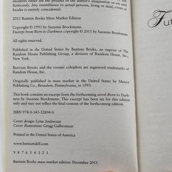 Future Perfect by Suzanne Brockmann 2011 Paperback - Good Condition