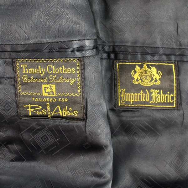 Timely Clothes Men's Dark Blue Blazer & Pants Set Size 39 Long - Pre-owned