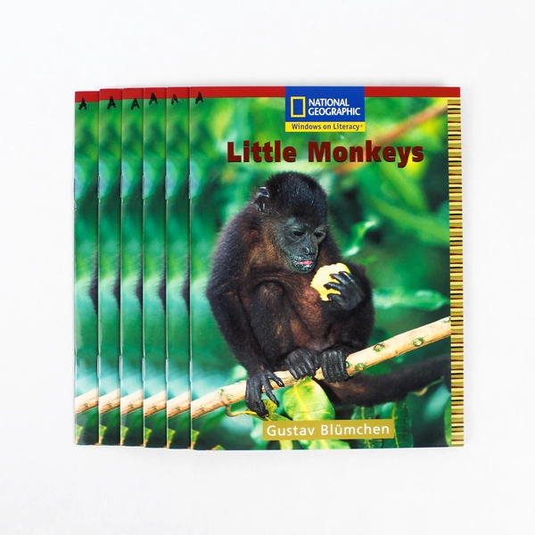 Lot of 6 Little Monkeys by Gustav Blumchen National Geographic 2005 Books