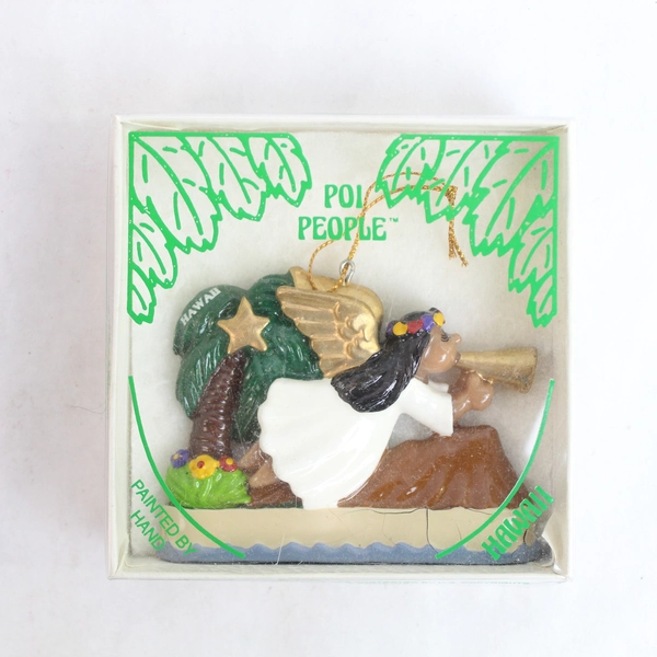 Joseph K Hawaii Angel Ornament 2.5" Hand-Painted Collectible Pre-Owned