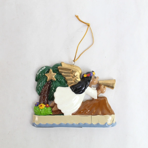 Joseph K Hawaii Angel Ornament 2.5" Hand-Painted Collectible Pre-Owned