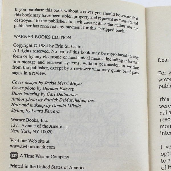 Bittersweet Rain by Sandra Brown 1984 Warner Books Romance Paperback Good