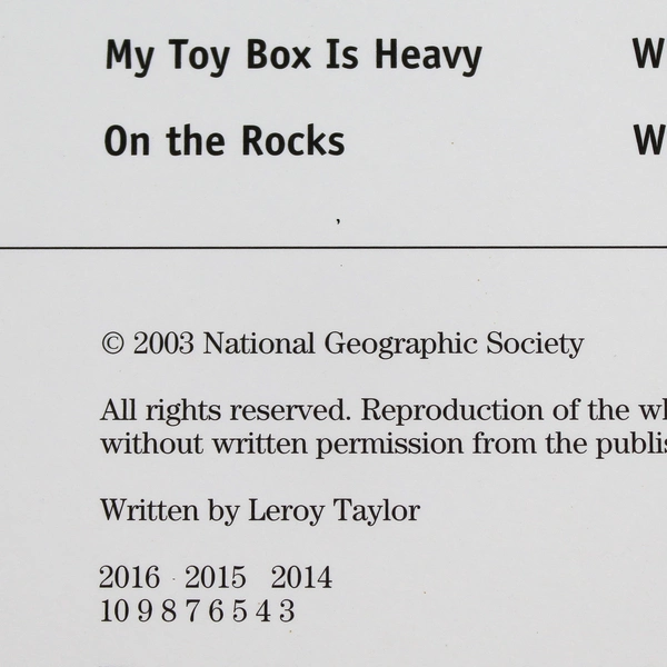 Lot of 6 An Elephant's Trunk by Leroy Taylor National Geographic 2003 Books