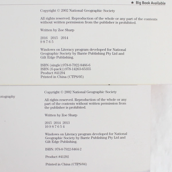 Lot Of 10 National Geographic by Zoe Sharp 2002 I Help My Dad & My Mom And Dad