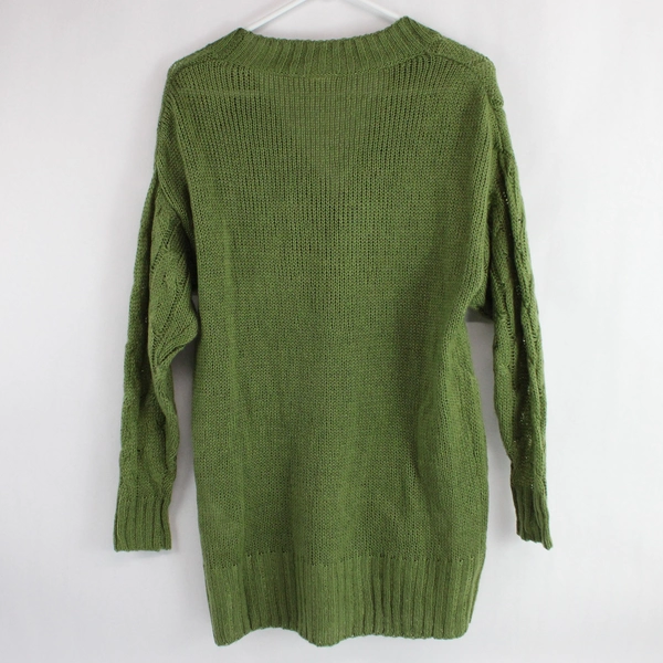 LuLaRoe Green Acrylic Cable Knit Cardigan Sweater Women's Size Small