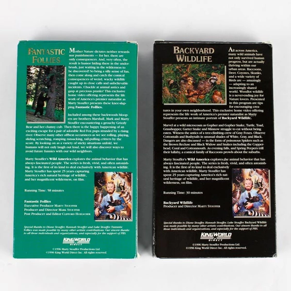 Lot Of 2 Marty Stouffer's Wild America VHS 1996