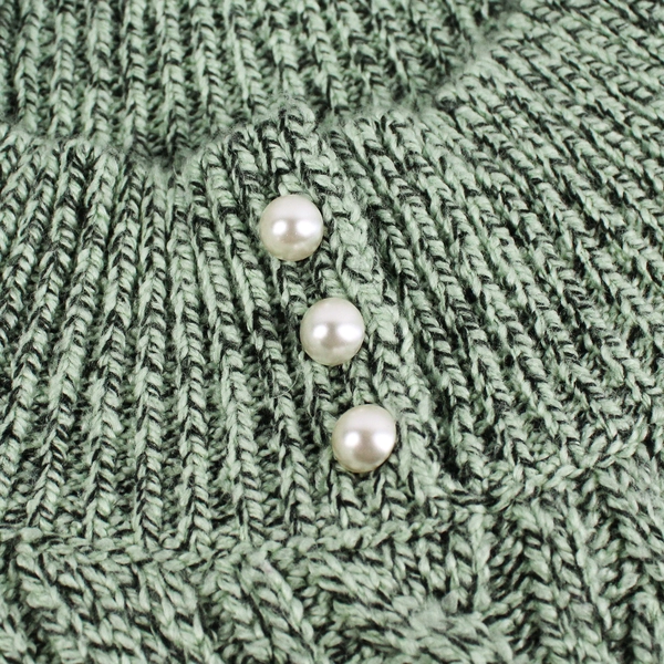 Karen Scott Sage Green Acrylic Blend Cable Knit Sweater Women's Size XL