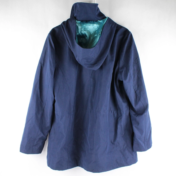 Dennis by Dennis Basso Embroidered Flowers Navy Blue Jacket Women's Large