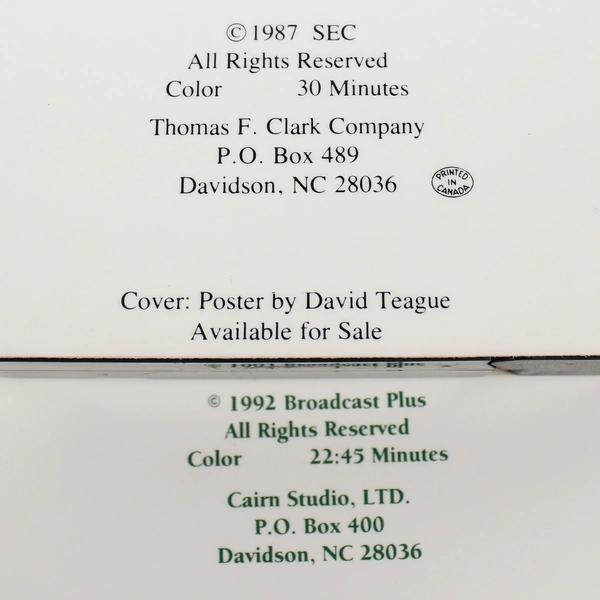 Lot of 2 Tom Clark VHS Tapes with Original Boxes - 1987 & 1992