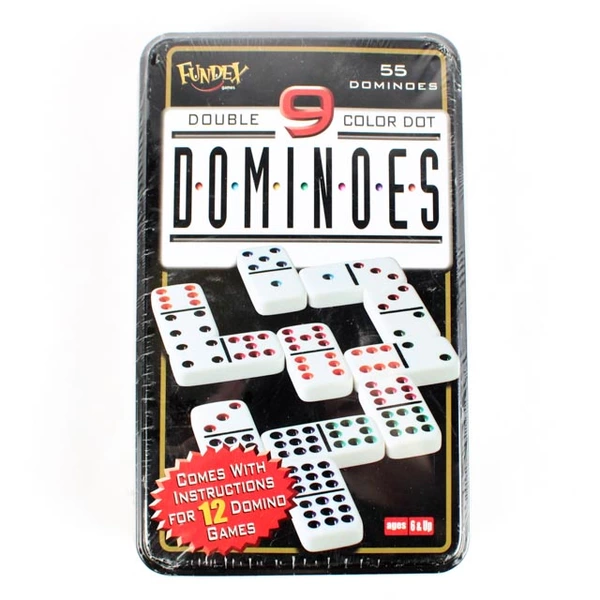 Fundex Games Double Nine Dominoes 55 Color Dot Pieces