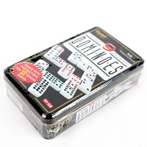 Fundex Games Double Nine Dominoes 55 Color Dot Pieces