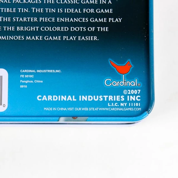 Cardinal Double Six Dominoes 24 Color Dot Pieces