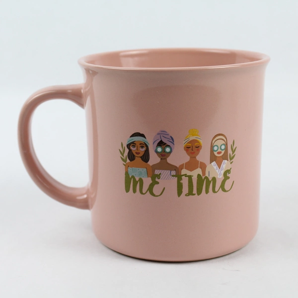 Joann Hudson 43 Me Time Pink Ceramic Coffee Mug 4"