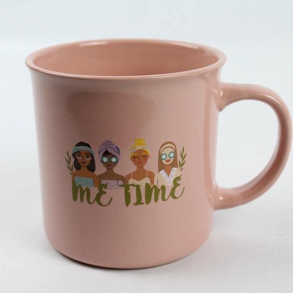 Joann Hudson 43 Me Time Pink Ceramic Coffee Mug 4"