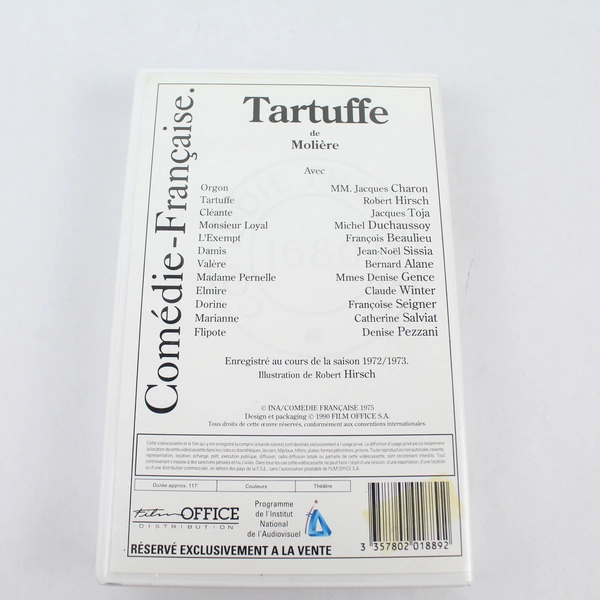 Tartuffe by Moliere VHS 1990 French Comedy - Good Condition, Untested