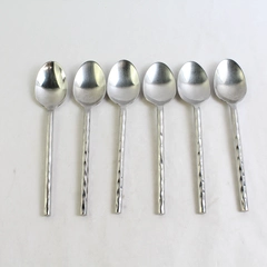 Lot of 6 Oval Place Tablespoons Pier One Imports 8 1/8" Stainless Steel PII16