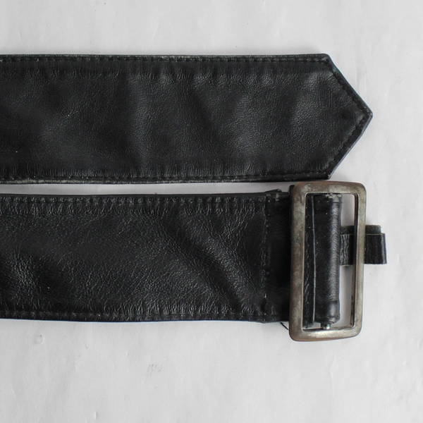 Inspire by Rino & Pelle Women's Black Faux Leather Coat Size 38 - Belted, Lined