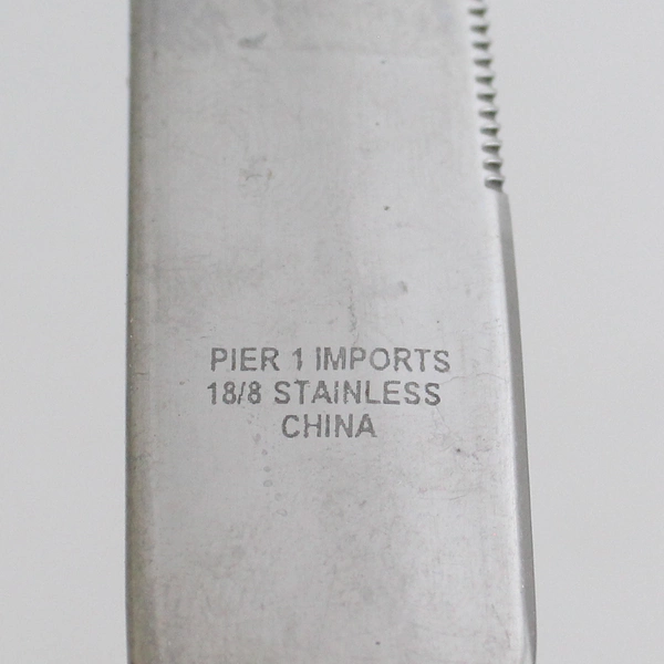 Lot of 6 New French Solid Knives Pier One Imports PII9 8.75" 18/8 Stainless