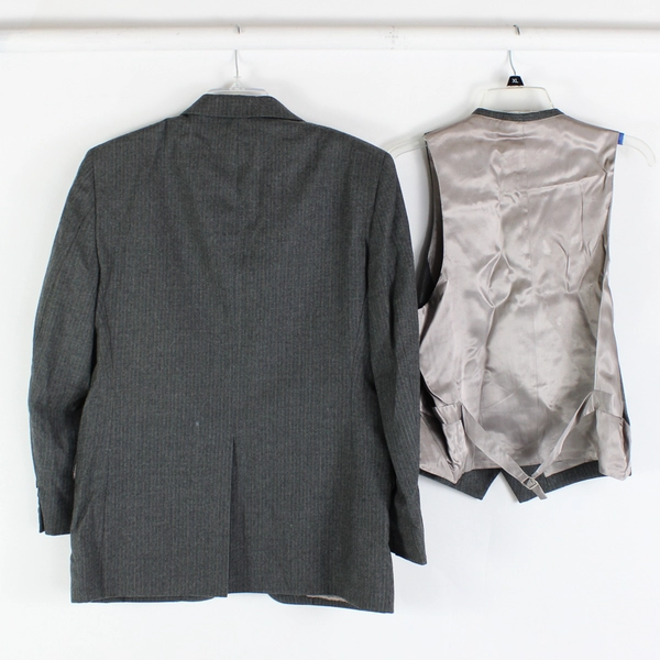 Vintage Frederick & Nelson Gray Pinstriped Suit Jacket and Vest Men's 40R