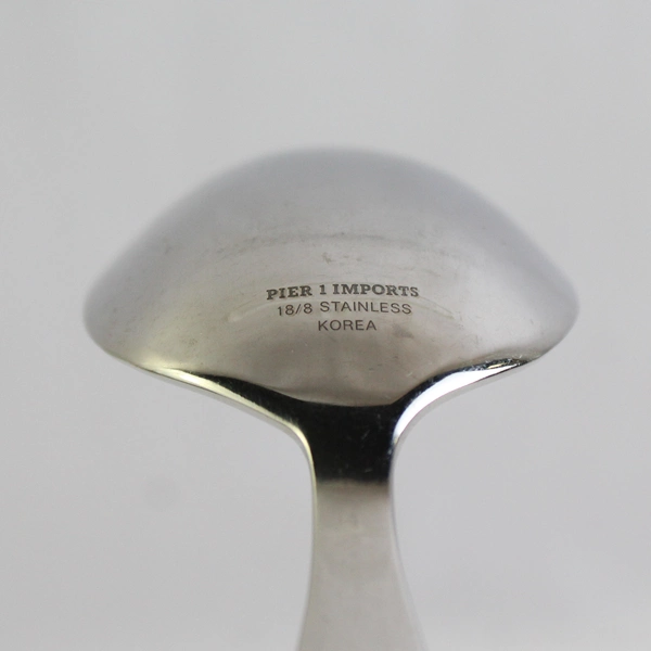 Serving Spoon Pier One Imports, PII5 9" 18/8 Stainless Steel Gold Ball Tip