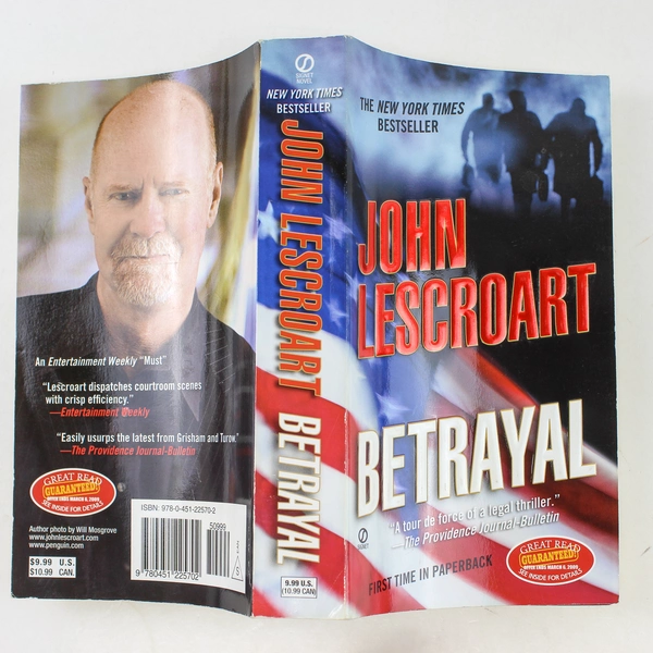 Betrayal by John Lescroart 2009 Paperback - Good Condition, Suspense Thriller