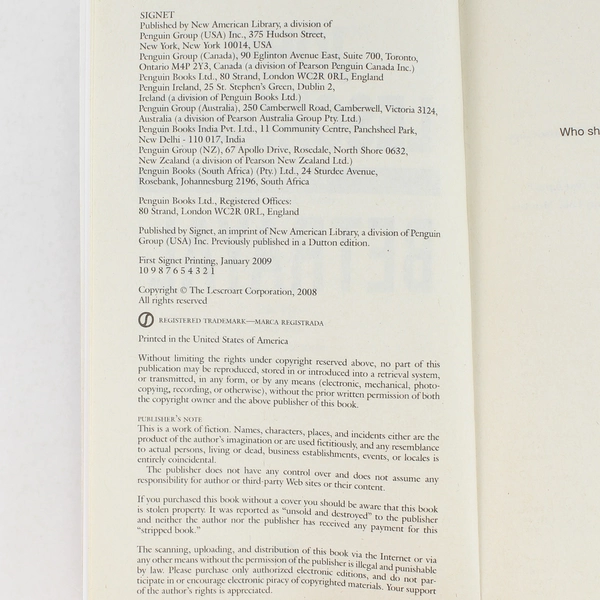 Betrayal by John Lescroart 2009 Paperback - Good Condition, Suspense Thriller