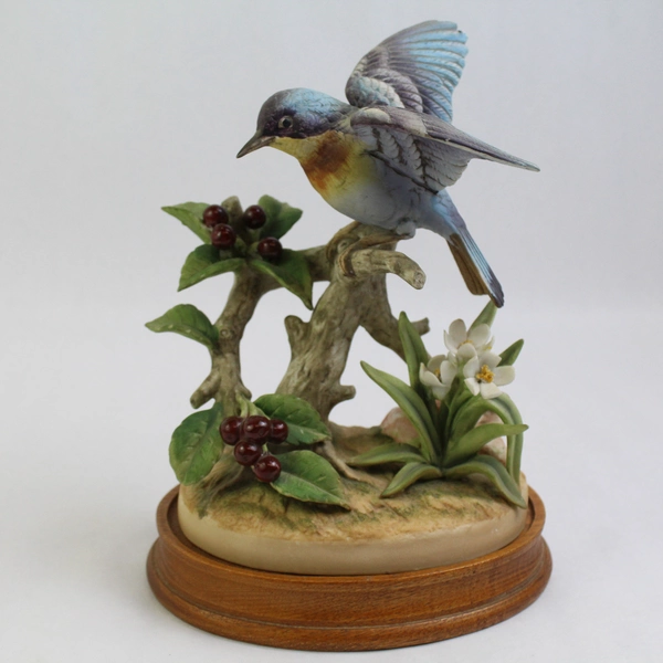 Andrea By Sadak Parula Warbler Porcelain Figurine Facing Right With Stand