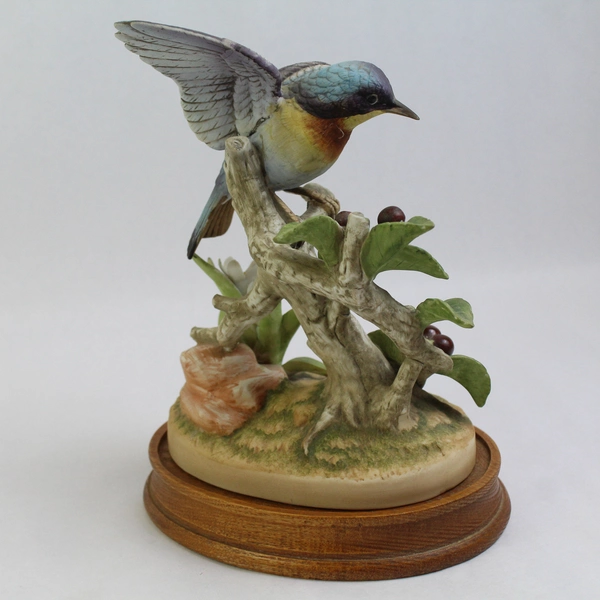 Andrea By Sadak Parula Warbler Porcelain Figurine Facing Right With Stand