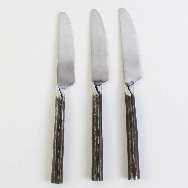 Lot of 3 Dinner Knives Pier One Imports 9" Stainless Steel PII6 Hollow