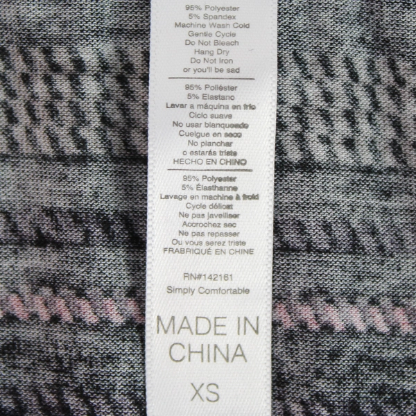 LuLaRoe Purple Striped Black V-Neck T-Shirt Women's XS - Good Condition